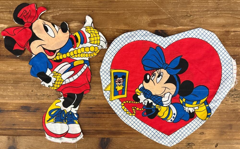 Vintage Disney Totally Minnie Mouse Cut & Sew Fabric Panel Pillow No Stuffing